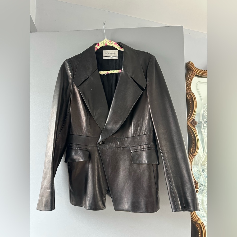 Yves Saint Laurent Black Leather Jacket
